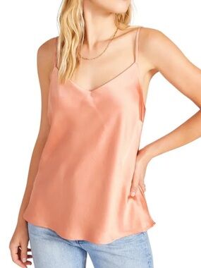 New BB Dakota X Steve Madden Happy Together Satin Camisole in Rose Blush.